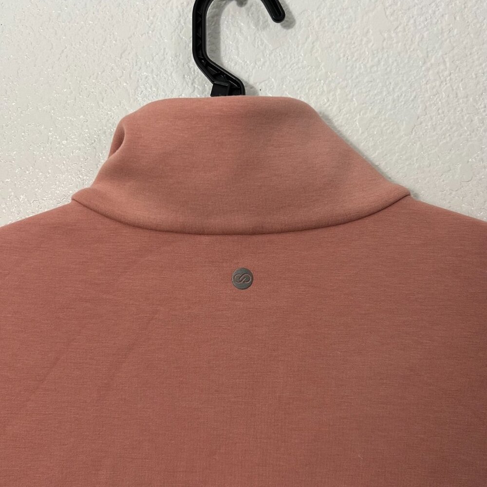 Calia Soft Scuba Golf 1/4 Zip Crop Pullover Top Sweatshirt - Picture 9 of 11
